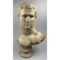 AN ITALIAN MARBLED COMPOSITE BUST OF A PHILOSOPHER, after the antique.

64cm in height

Provenance:
... 