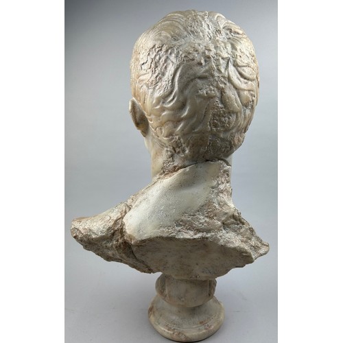 29 - AN ITALIAN MARBLED COMPOSITE BUST OF A PHILOSOPHER, after the antique.

64cm in height

Provenance:
... 