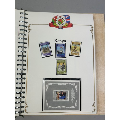 155 - A COLLECTION OF FIVE ALBUMS OF CORONATION STAMPS TO INCLUDE: 

1986 Royal Wedding
Prince of Wales an... 