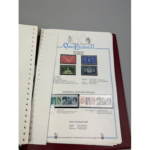 155 - A COLLECTION OF FIVE ALBUMS OF CORONATION STAMPS TO INCLUDE: 

1986 Royal Wedding
Prince of Wales an... 