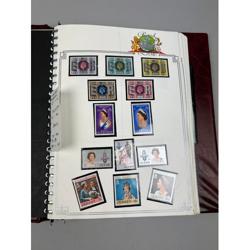 155 - A COLLECTION OF FIVE ALBUMS OF CORONATION STAMPS TO INCLUDE: 

1986 Royal Wedding
Prince of Wales an... 