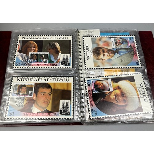 155 - A COLLECTION OF FIVE ALBUMS OF CORONATION STAMPS TO INCLUDE: 

1986 Royal Wedding
Prince of Wales an... 