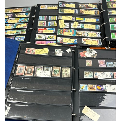 156 - A COLLECTION OF SIX WORLD STAMP ALBUMS, with material from The Seychelles, South Africa, New Zealand... 