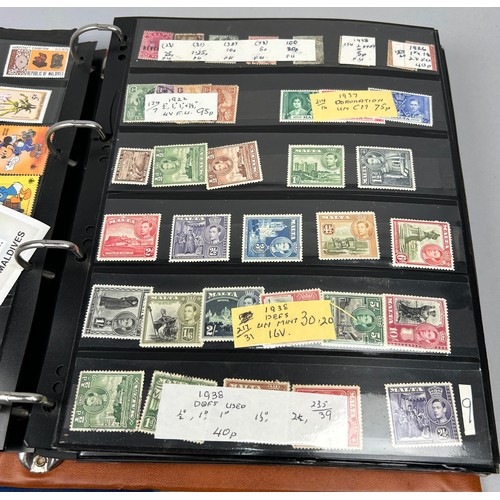 156 - A COLLECTION OF SIX WORLD STAMP ALBUMS, with material from The Seychelles, South Africa, New Zealand... 