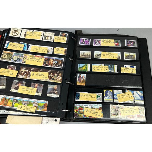 158 - A COLLECTION OF SIX ALBUMS OF WORLD STAMPS, to include Australian roo's, Barbados, Rhodes Island, Gh... 