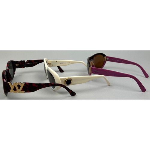 143 - A SET OF THREE DESIGNER SUNGLASSES, to include Yves Saint Laurent, Prada and Fendi (3)