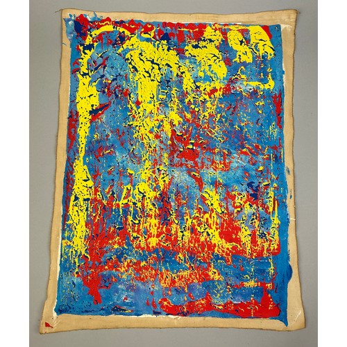 50 - IN THE MANNER OF GERHARD RICHTER (B.1932), Untitled abstract acrylic painting layered on canvas. 

6... 