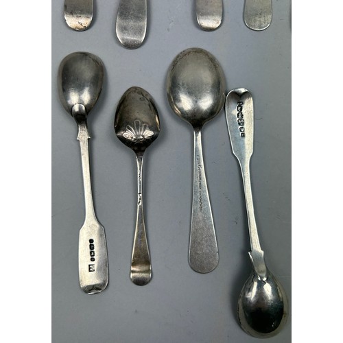 164 - A COLLECTION OF SILVER SPOONS, FORKS AND OTHER SILVERWARE, to include a Tiffany and Co silver fork m... 