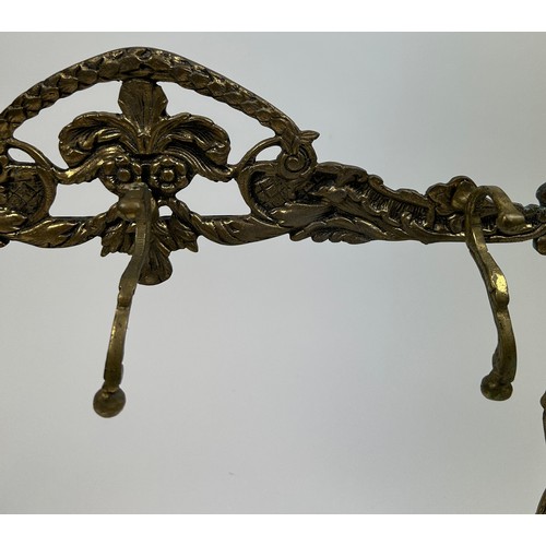 196 - A GILT BRASS HAT STAND