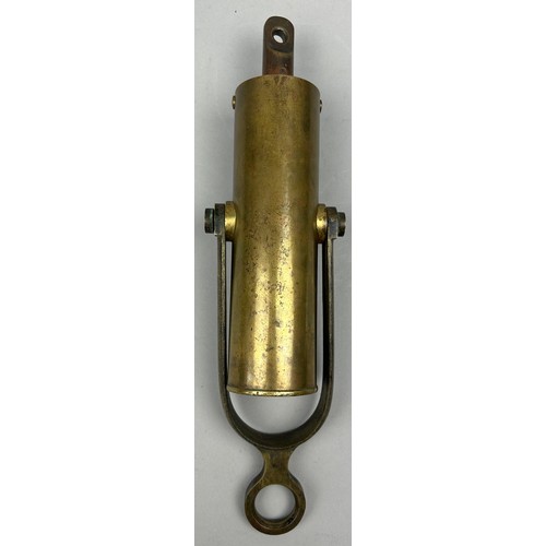 191 - A LATE 19TH CENTURY BRASS TAFFRAIL BY JOHN BLISS AND CO