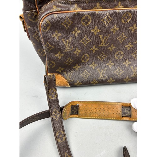 127 - A LOUIS VUITTON CROSSBODY BAG AND A BURBERRY HANDBAG

36cm x 25cm x 14cm 

25cm x 22cm x 8cm