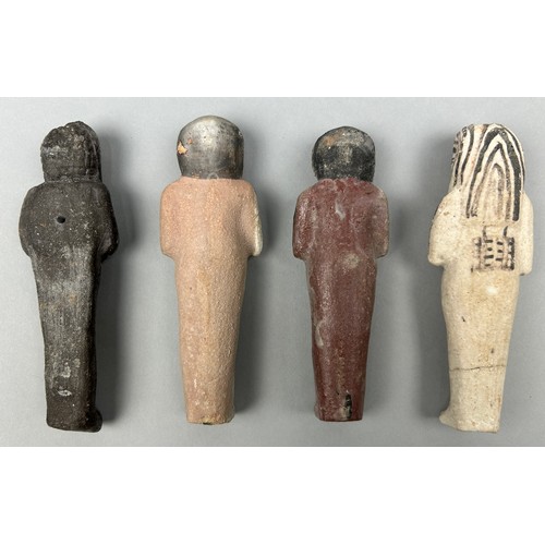 24 - FOUR EGYPTIAN HIEROGLYPHIC SHABTIS, presumed Grand Tour.

Two have been tested using Thermo-luminesc... 