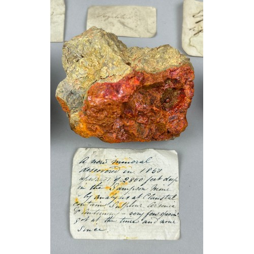 2 - A RARE CABINET COLLECTION OF MINERALS CIRCA 1810-1860, including labels for some very important name... 