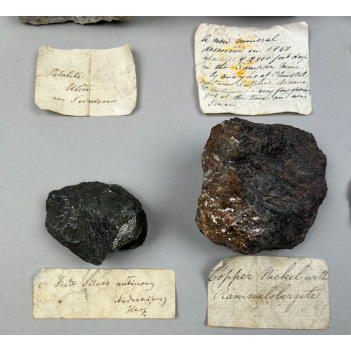 2 - A RARE CABINET COLLECTION OF MINERALS CIRCA 1810-1860, including labels for some very important name... 