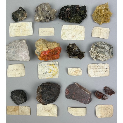 2 - A RARE CABINET COLLECTION OF MINERALS CIRCA 1810-1860, including labels for some very important name... 