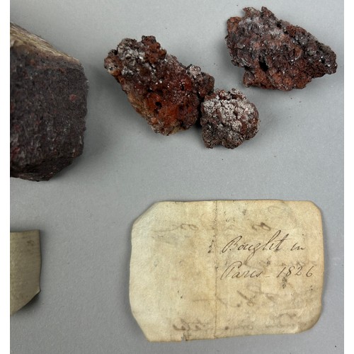 2 - A RARE CABINET COLLECTION OF MINERALS CIRCA 1810-1860, including labels for some very important name... 