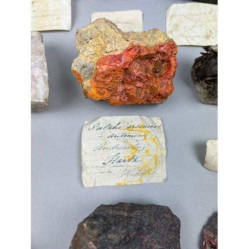 2 - A RARE CABINET COLLECTION OF MINERALS CIRCA 1810-1860, including labels for some very important name... 