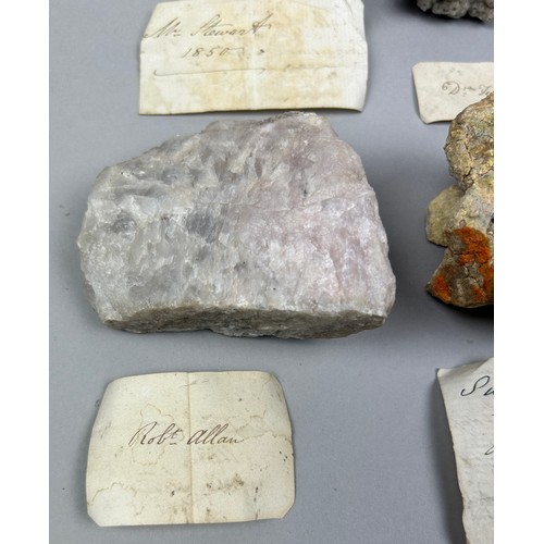 2 - A RARE CABINET COLLECTION OF MINERALS CIRCA 1810-1860, including labels for some very important name... 