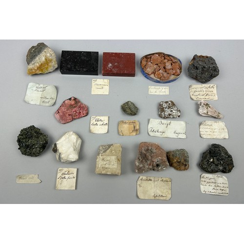 3 - A RARE CABINET COLLECTION OF MINERALS CIRCA 1810-1860, including minerals probably collected by Wilh... 