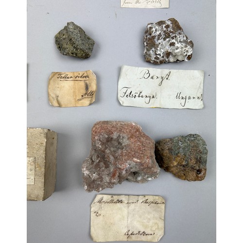 3 - A RARE CABINET COLLECTION OF MINERALS CIRCA 1810-1860, including minerals probably collected by Wilh... 