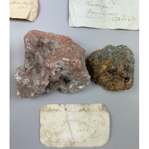 3 - A RARE CABINET COLLECTION OF MINERALS CIRCA 1810-1860, including minerals probably collected by Wilh... 