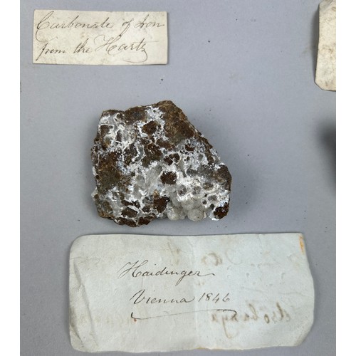 3 - A RARE CABINET COLLECTION OF MINERALS CIRCA 1810-1860, including minerals probably collected by Wilh... 