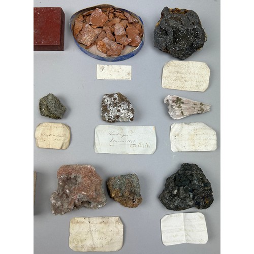 3 - A RARE CABINET COLLECTION OF MINERALS CIRCA 1810-1860, including minerals probably collected by Wilh... 