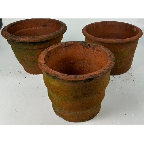 205 - THREE ITALIAN TERRACOTTA GARDEN PLANTERS