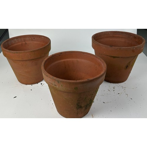 207 - THREE ITALIAN TERRACOTTA GARDEN PLANTERS