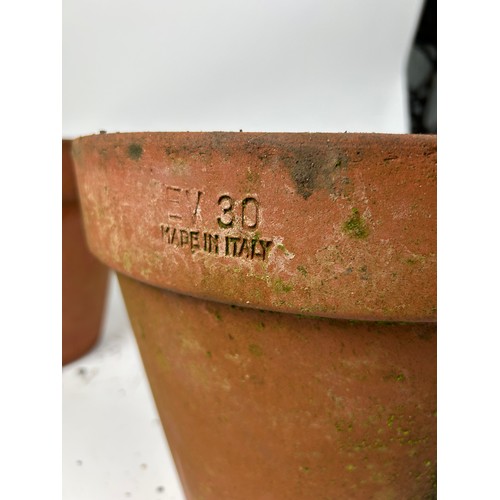 207 - THREE ITALIAN TERRACOTTA GARDEN PLANTERS