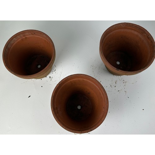 207 - THREE ITALIAN TERRACOTTA GARDEN PLANTERS