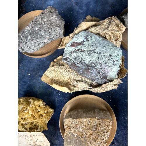 2 - A RARE CABINET COLLECTION OF MINERALS CIRCA 1810-1860, including labels for some very important name... 