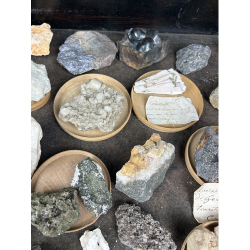 3 - A RARE CABINET COLLECTION OF MINERALS CIRCA 1810-1860, including minerals probably collected by Wilh... 