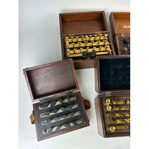 206 - EARLY SCIENTIFIC EQUIPMENT: To include variable resistance boxes in teak cases.

To include names fo... 