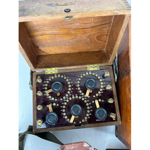 207 - EARLY SCIENTIFIC EQUIPMENT, to include resistance boxes.
Names to include Nalder Brothers, Weston an... 