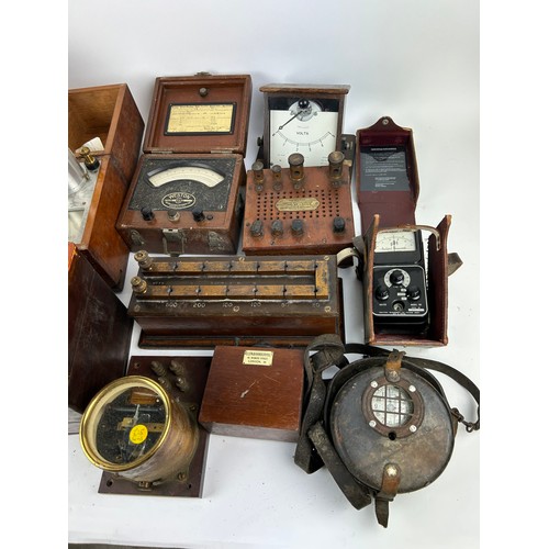 207 - EARLY SCIENTIFIC EQUIPMENT, to include resistance boxes.
Names to include Nalder Brothers, Weston an... 