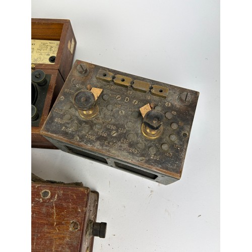 208 - EARLY SCIENTIFIC EQUIPMENT: To include resistance boxes. 

Names to include Evershed's and Becker Ha... 