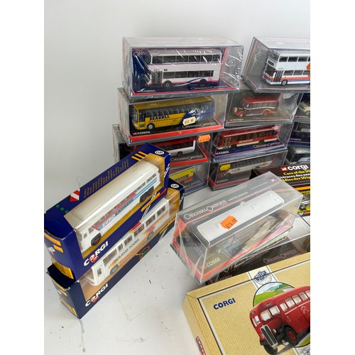 229 - A COLLECTION OF BOXED CORGI TOYS TO INCLUDE NUMEROUS CORGI OMNIBUSES,

**Please note this lot will b... 