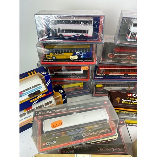 229 - A COLLECTION OF BOXED CORGI TOYS TO INCLUDE NUMEROUS CORGI OMNIBUSES,

**Please note this lot will b... 