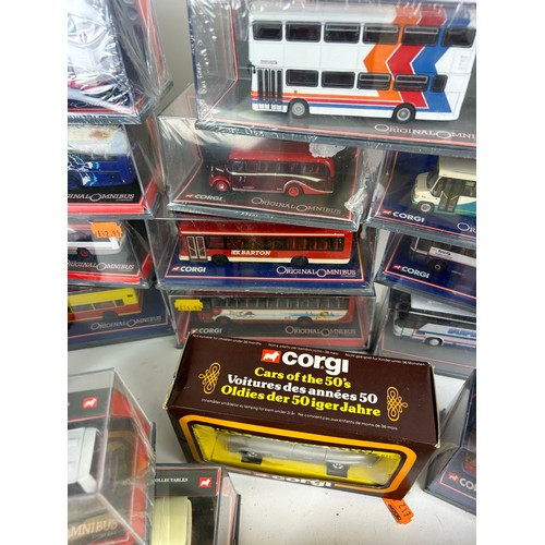 229 - A COLLECTION OF BOXED CORGI TOYS TO INCLUDE NUMEROUS CORGI OMNIBUSES,

**Please note this lot will b... 