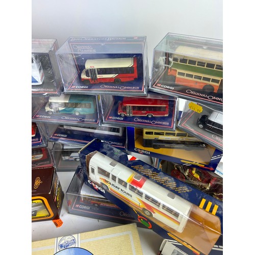 229 - A COLLECTION OF BOXED CORGI TOYS TO INCLUDE NUMEROUS CORGI OMNIBUSES,

**Please note this lot will b... 