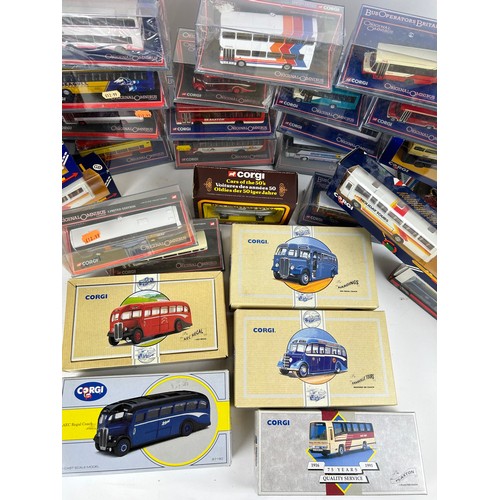 229 - A COLLECTION OF BOXED CORGI TOYS TO INCLUDE NUMEROUS CORGI OMNIBUSES,

**Please note this lot will b... 