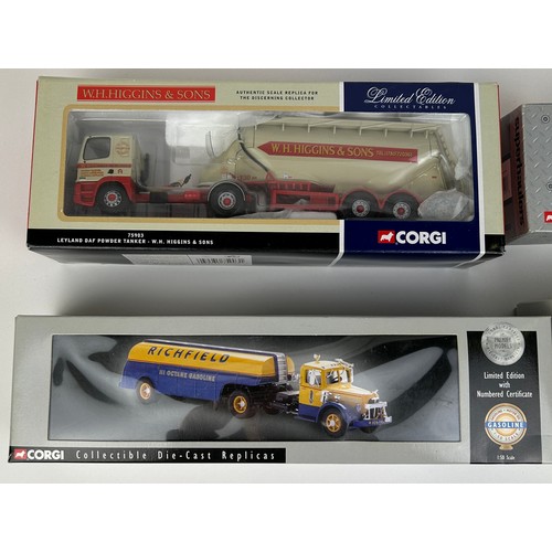 223 - A COLLECTION OF FOUR CORGI TOYS TRUCKS AND LORRIES ALONG WITH A FIRE ENGINE (4)

**Please note this ... 