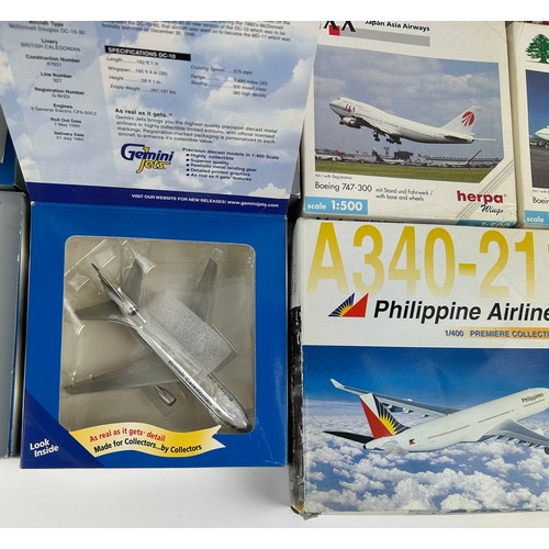 219 - A COLLECTION OF BOXED MODEL PLANES, to include Gemini Jets, Dragon Wings, Herpa Wings and more (19)
... 