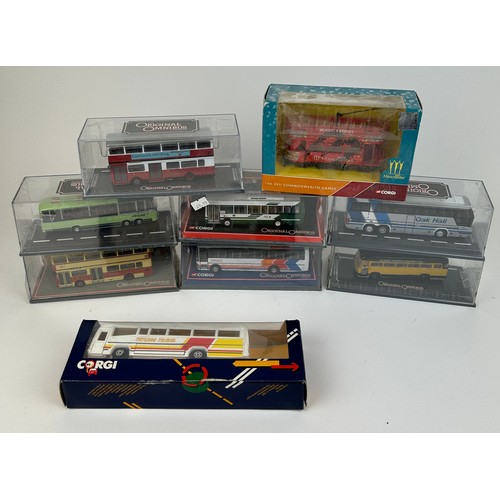 225 - A COLLECTION OF BOXED CORGI TOYS BUSES AND OMNIBUES (9)

**Please note this lot will be available fo... 