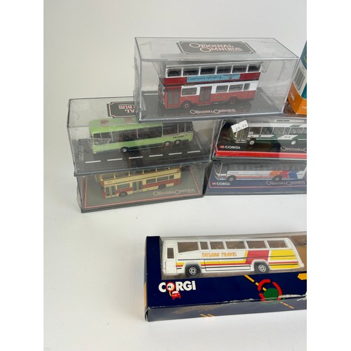 225 - A COLLECTION OF BOXED CORGI TOYS BUSES AND OMNIBUES (9)

**Please note this lot will be available fo... 