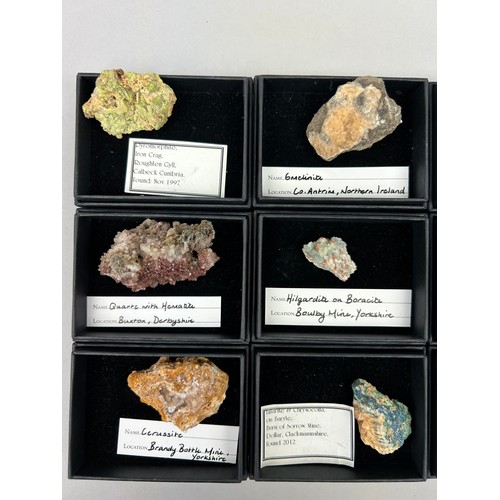 55 - A COLLECTION OF BRITISH MINERALS,

To include very fine Green Fluorite crystals, Quarts with Hematit... 