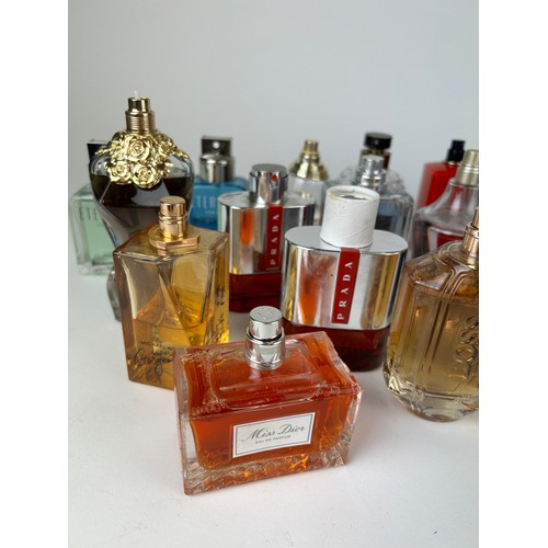 159 - A COLLECTION OF PARTIALLY USED DESIGNER PERFUME BOTTLES, to include Prada, Dior and more (Qty)

**Pl... 