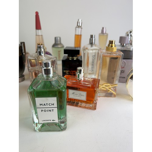 162 - A COLLECTION OF PARTIALLY USED DESIGNER PERFUME BOTTLES, to include Christian Dior and Jimmy Choo (Q... 