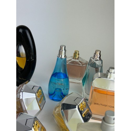 165 - A COLLECTION OF PARTIALLY USED DESIGNER PERFUME BOTTLES, to include Yves Saint Laurent, All Saints, ... 